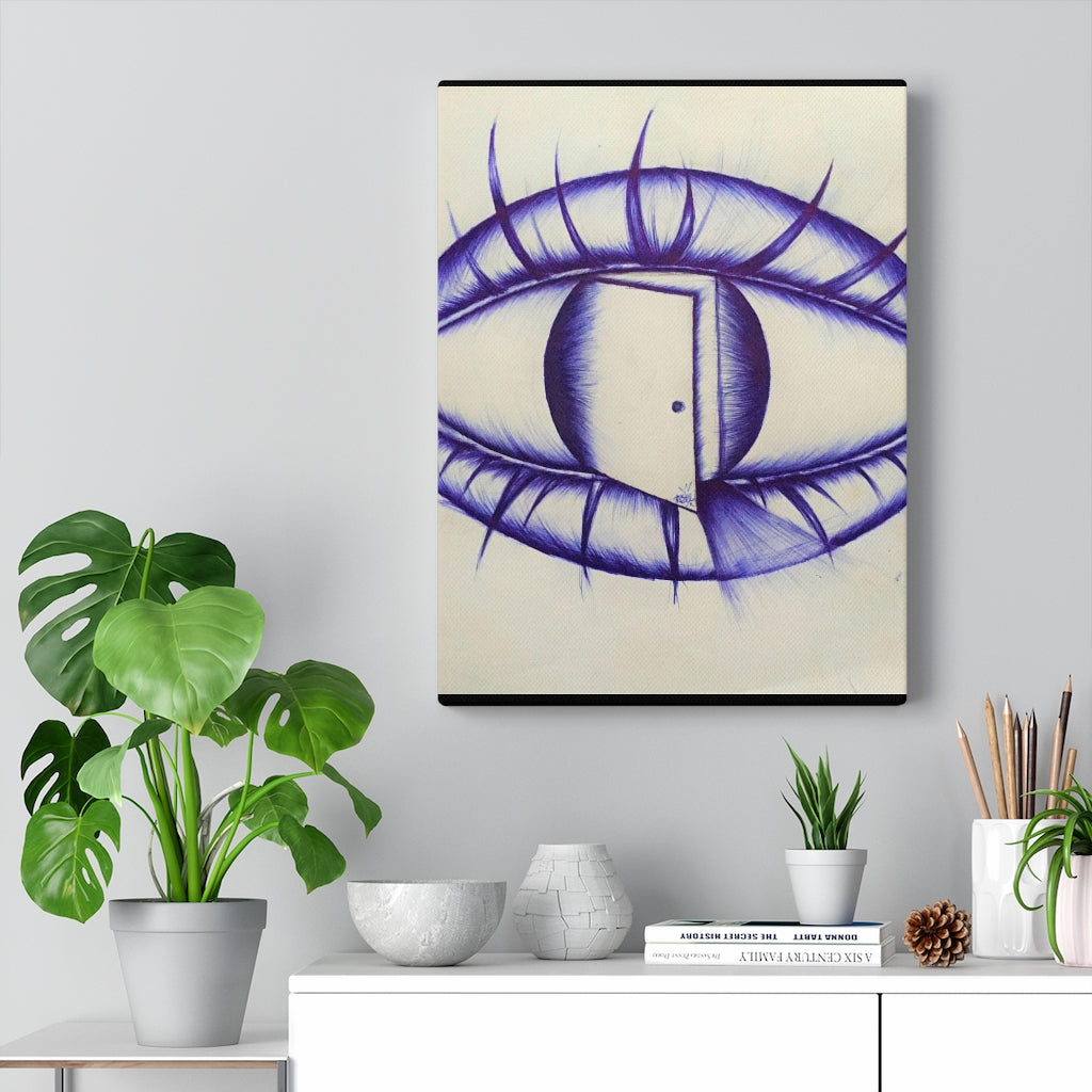 Open Your Eyes Sketch on Canvas