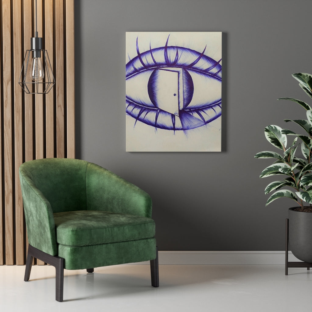 Open Your Eyes Sketch on Canvas