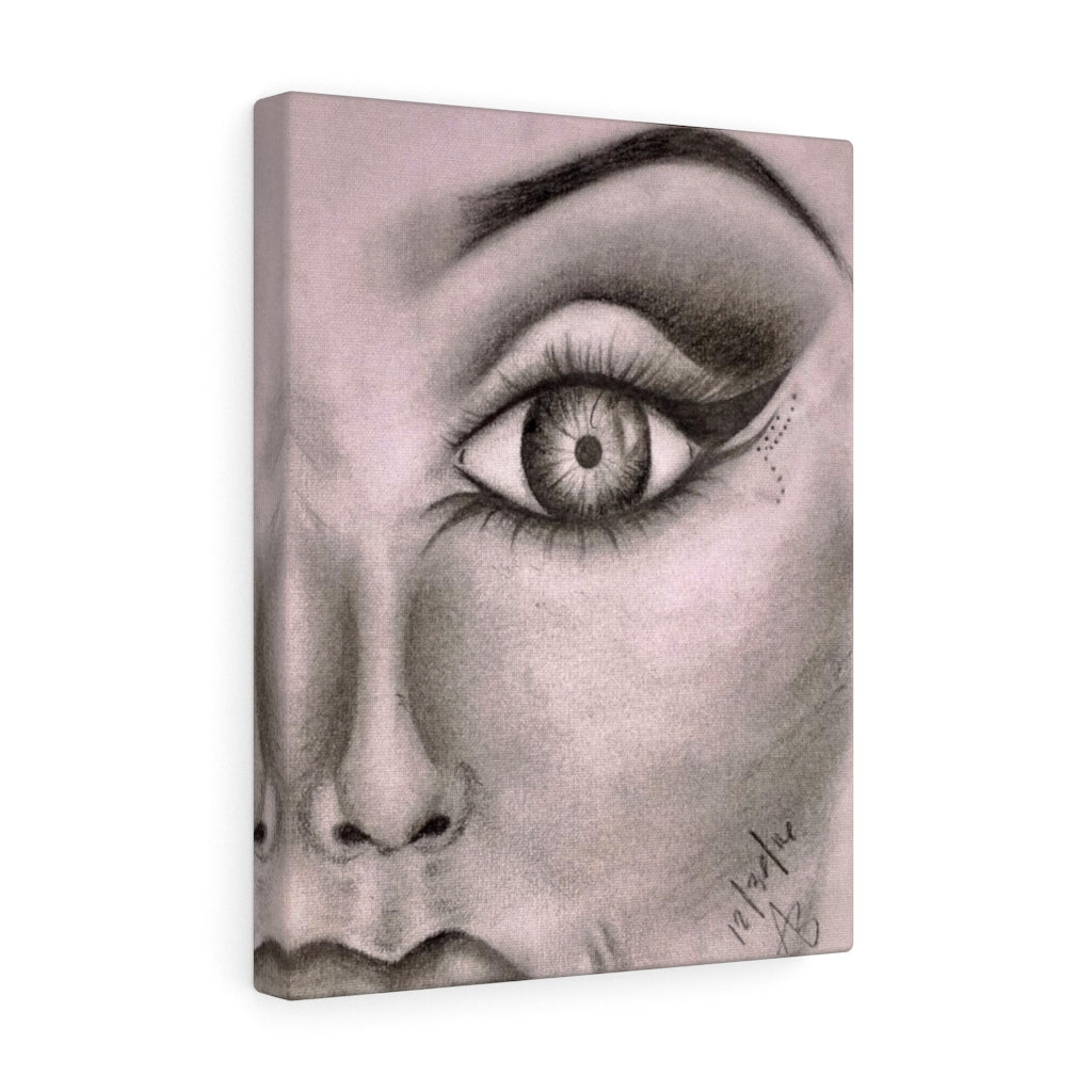 A Woman's Eye Sketch on Canvas – Simone Bee Artistree