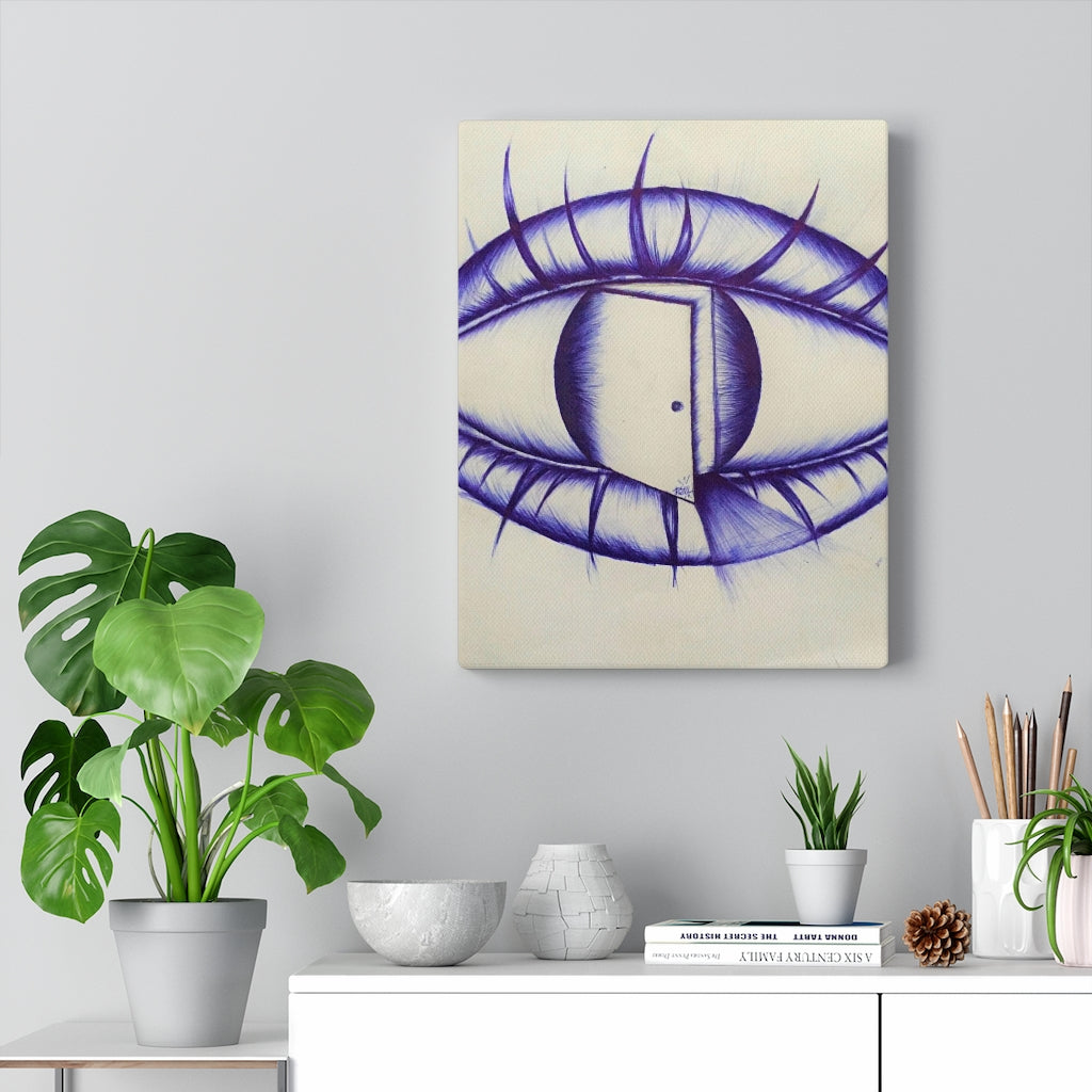 Open Your Eyes Sketch on Canvas
