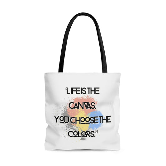 'Life is the Canvas" Tote