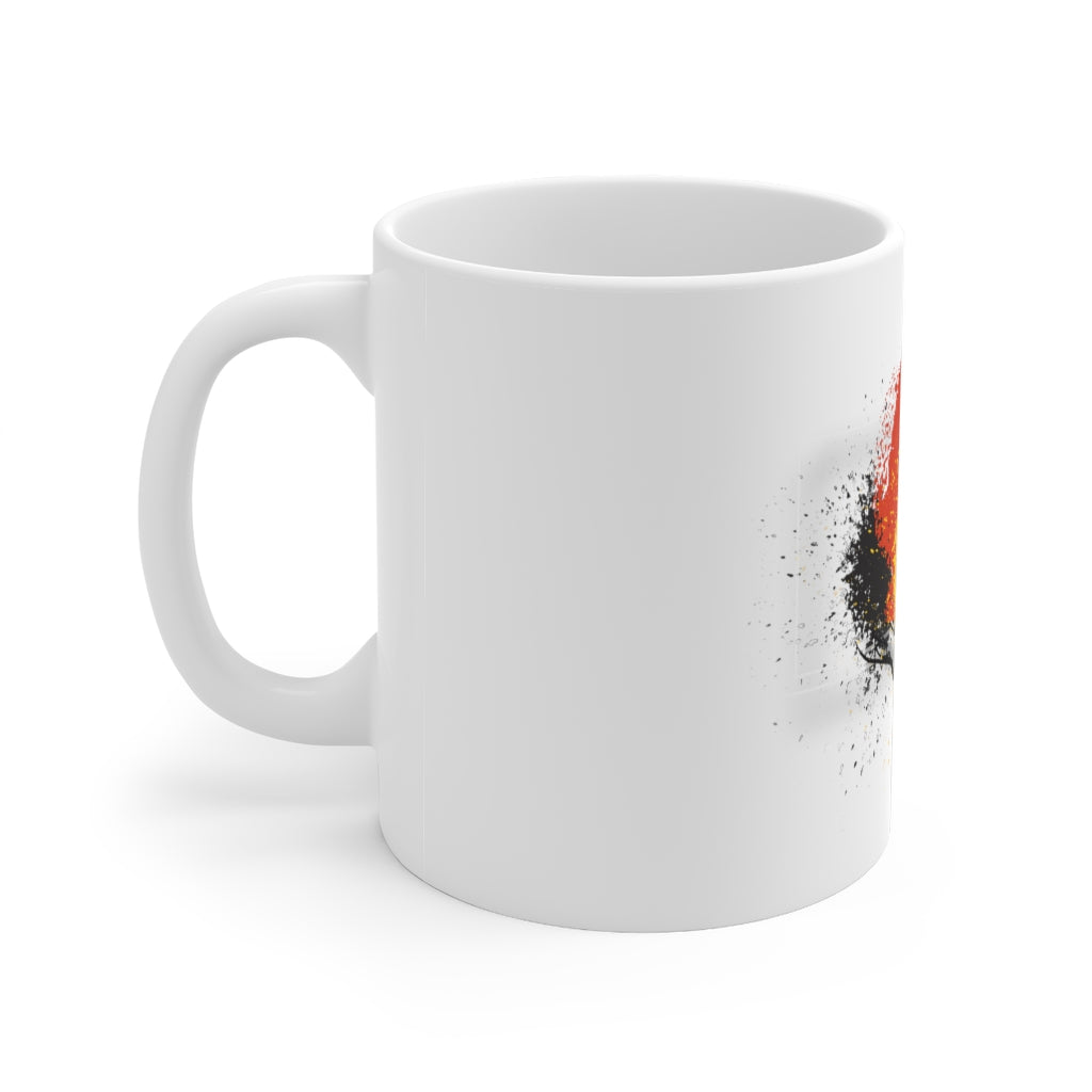 White SB Splat Mug—11oz